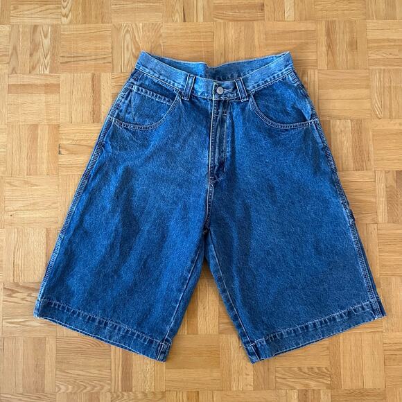 Vintage 90s Jordache Baggy Denim Carpenter Shorts JNCO Style - Picture 2 of 4